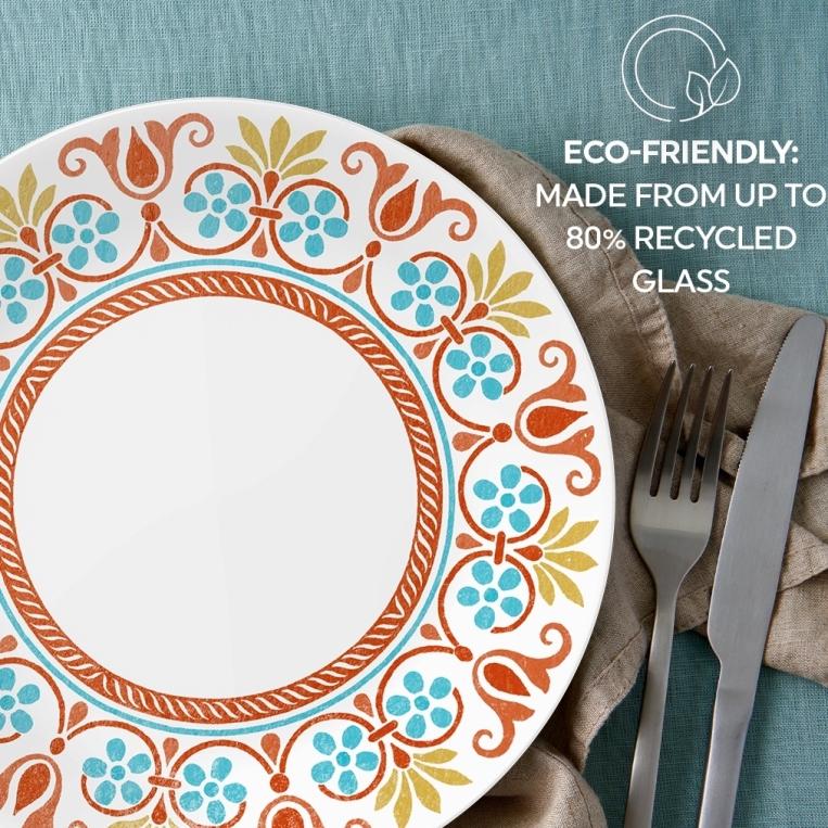סט 12 צלחות קורנינג קורל דגם (134) Corning Corelle - Terracotta Dreams