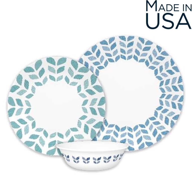 סט 12 צלחות קורנינג קורל דגם (137) Corning Corelle - Northern Pines