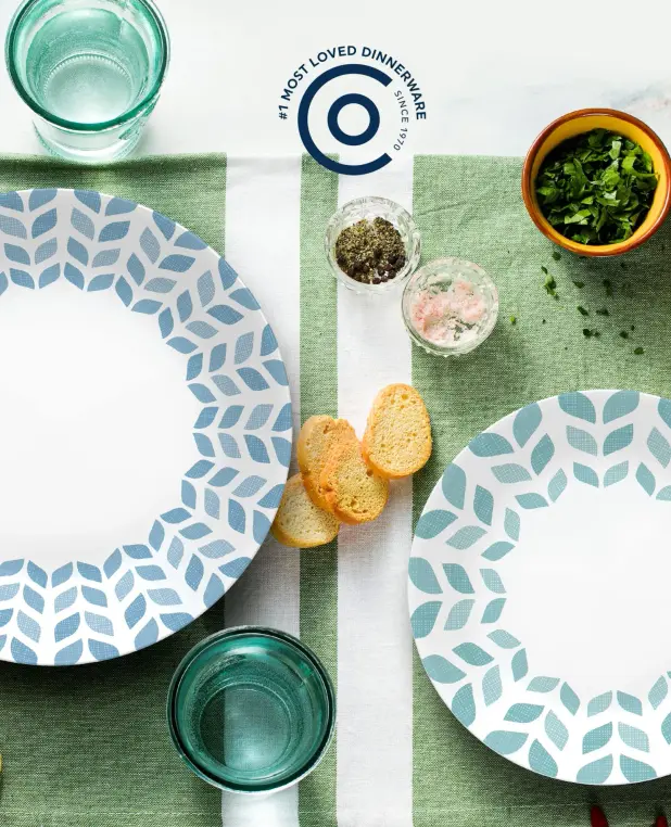 סט 12 צלחות קורנינג קורל דגם (137) Corning Corelle - Northern Pines