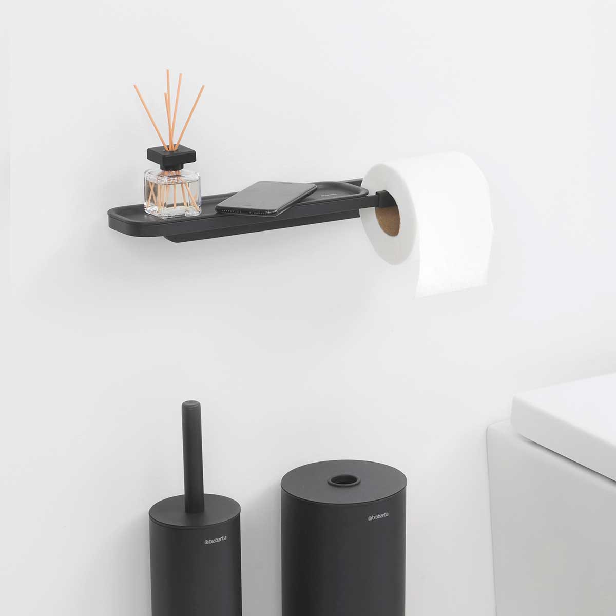 מתקן לנייר טואלט ומדף - Brabantia
