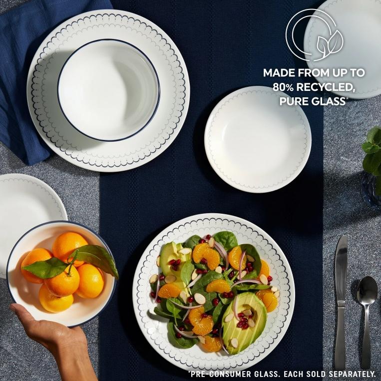 סט 18 צלחות קורנינג קורל דגם (067) Corning Corelle - Caspian