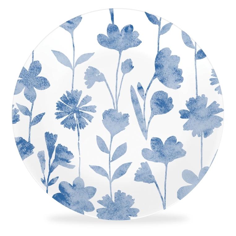 סט 18 צלחות קורנינג קורל דגם (131) פרחים Corning Corelle - Botanical Stripes