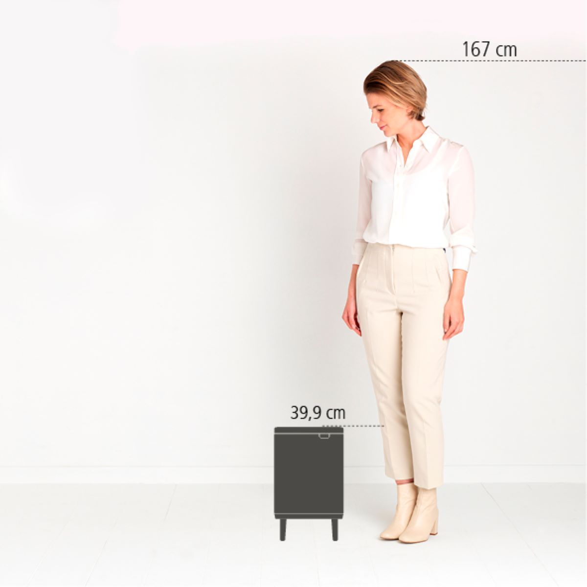 פח אשפה לשרותים BO 7 ליטר נירוסטה - Brabantia