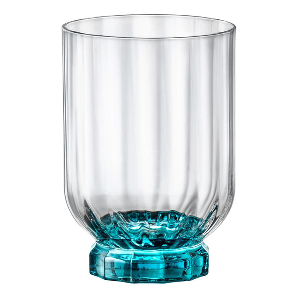 כוס לואו בול תחתית כחולה 375 מ"ל דגם Bormioli Rocco - Florian