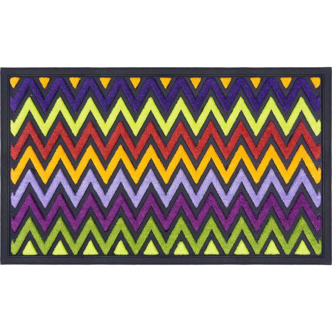 שטיח סף 45X75 ס"מ זיגזג צבעוני - LAKO
