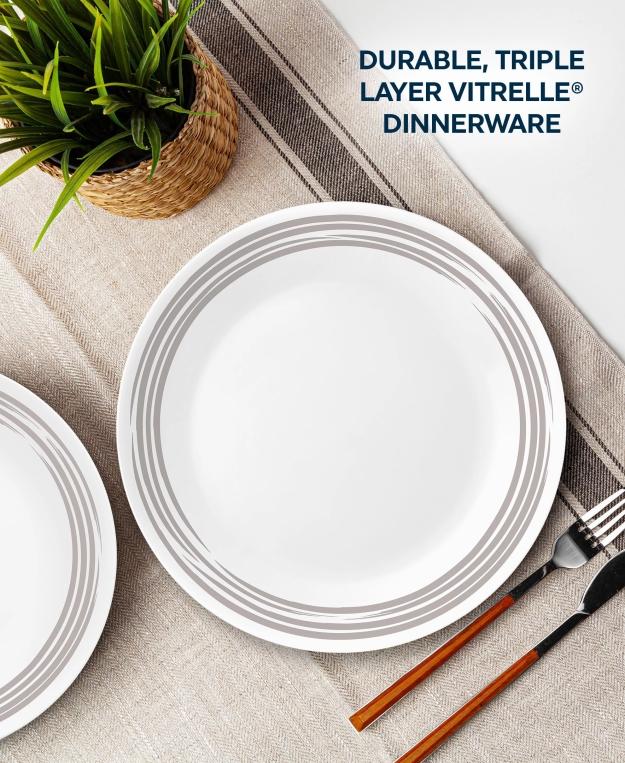 צלחות קורנינג קורל דגם (126) Corning Corelle - Brushed Silver