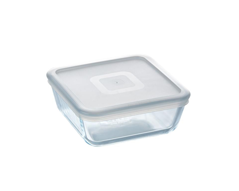 קופסת פיירקס מרובעת עם מכסה 0.8 ליטר - Pyrex