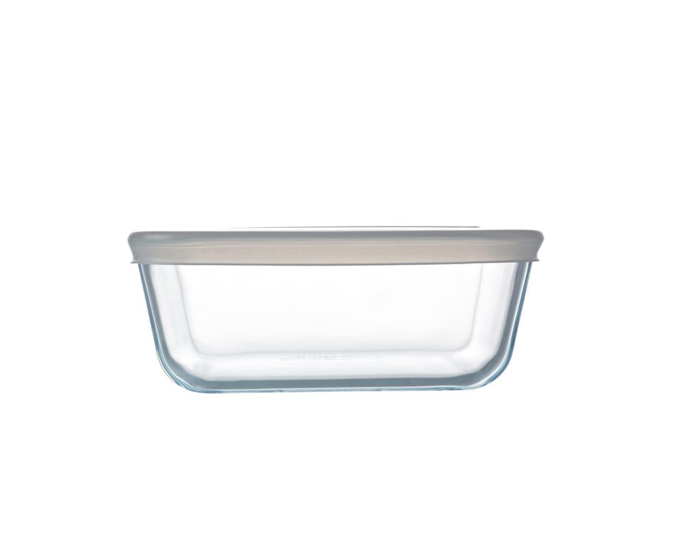 קופסת פיירקס מרובעת עם מכסה 2 ליטר - Pyrex