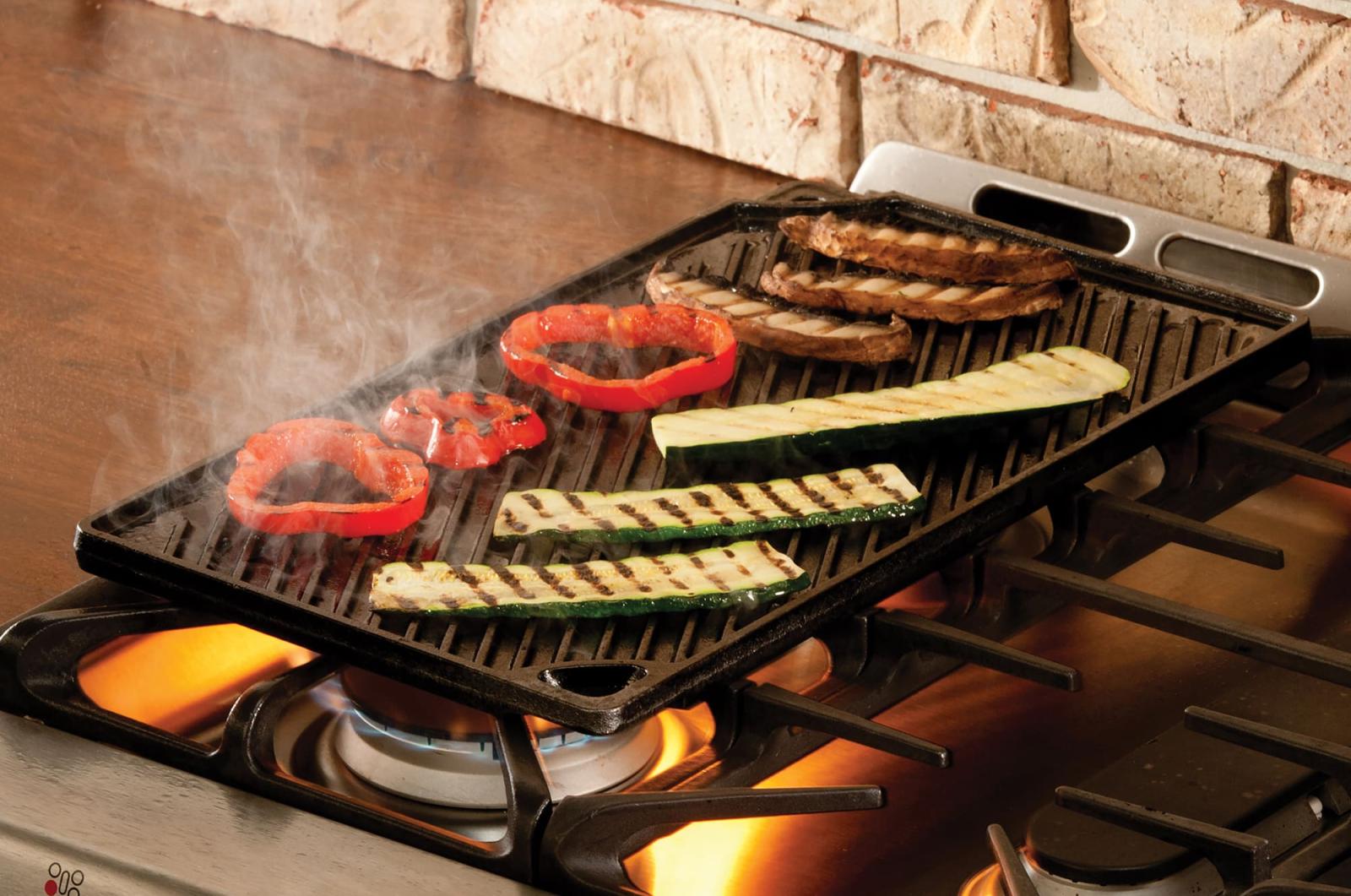 פלאנצ'ה גריל יציקת ברזל דו צדדית 42.54X24.1 ס"מ - Lodge- LDP3