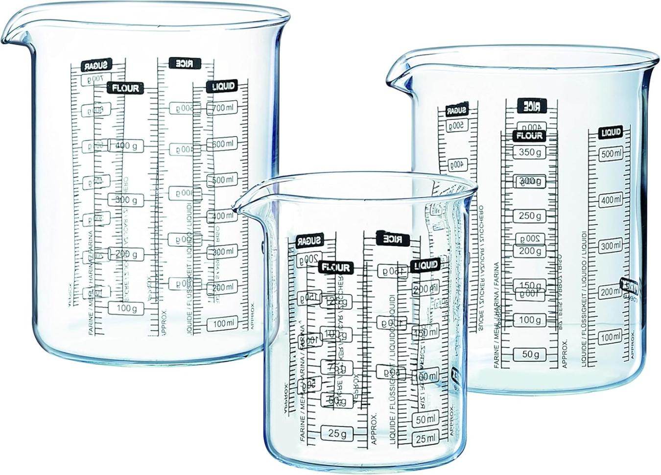 סט 3 כוסות מידה -Pyrex