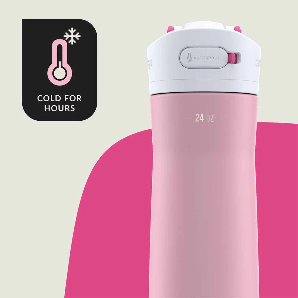 בקבוק נירוסטה ורוד בהיר Ashland Chill 2.0 720 מ"ל - Contigo