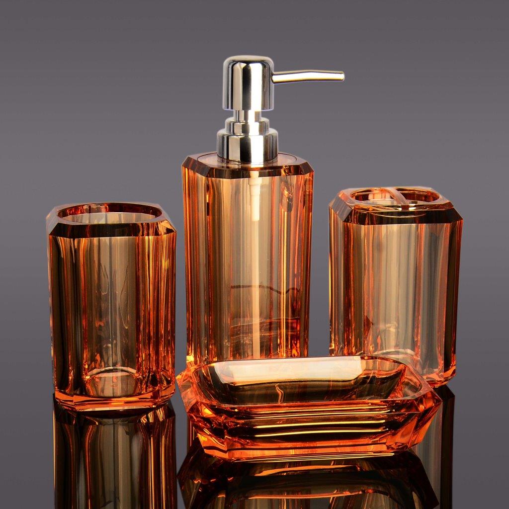 סט אמבטיה 4 חל אקרילי שמפניה