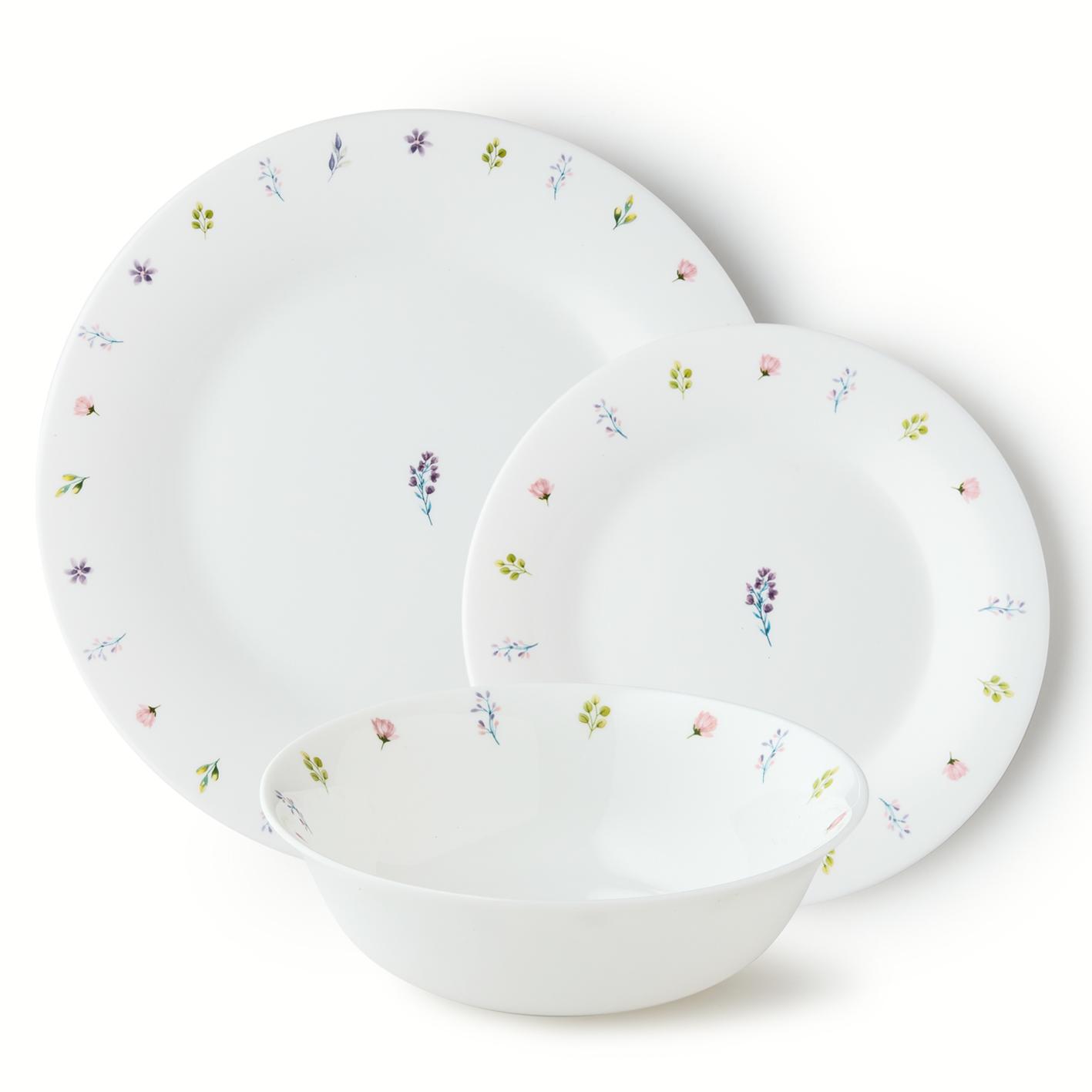 סט 18 צלחות אופל דגם רומנטי רו...