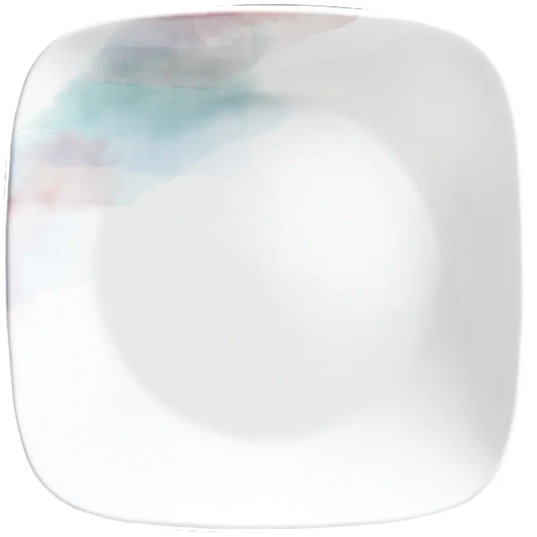 צלחות קורנינג מרובעות (16 חל') דגם 437  Corning Corelle -  Aquarello
