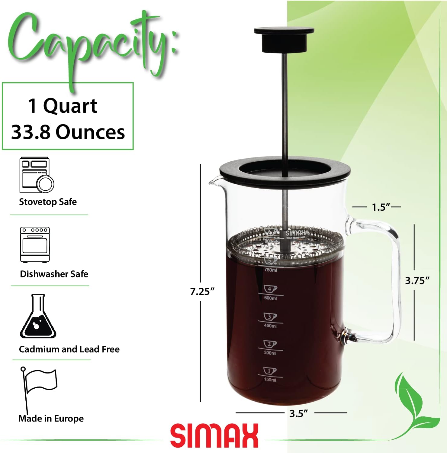 פרנץ' פרס פרקולטור בנפח 1 ליטר - Simax