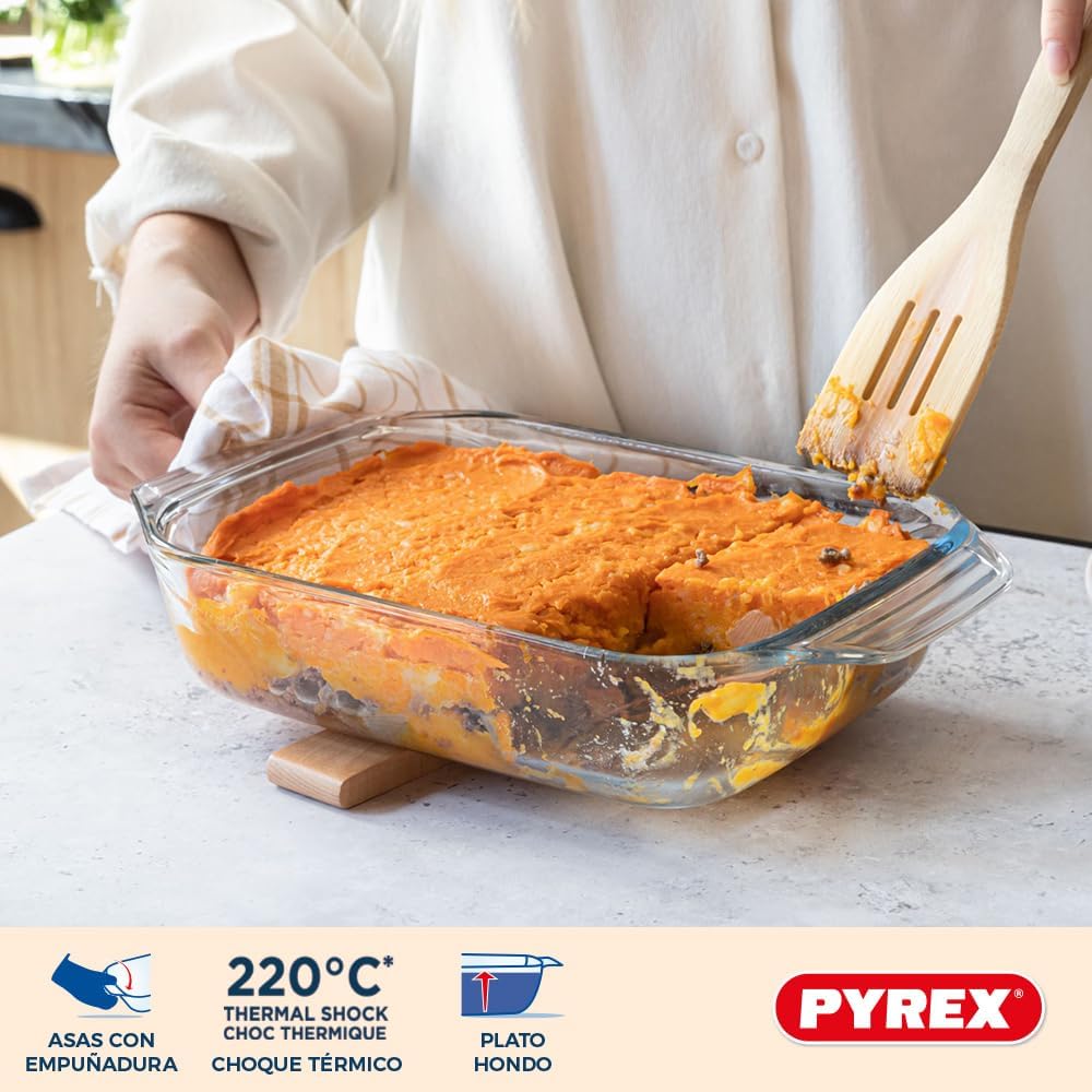 תבנית פיירקס מלבנית עם ידיות 39X25 ס"מ - Pyrex