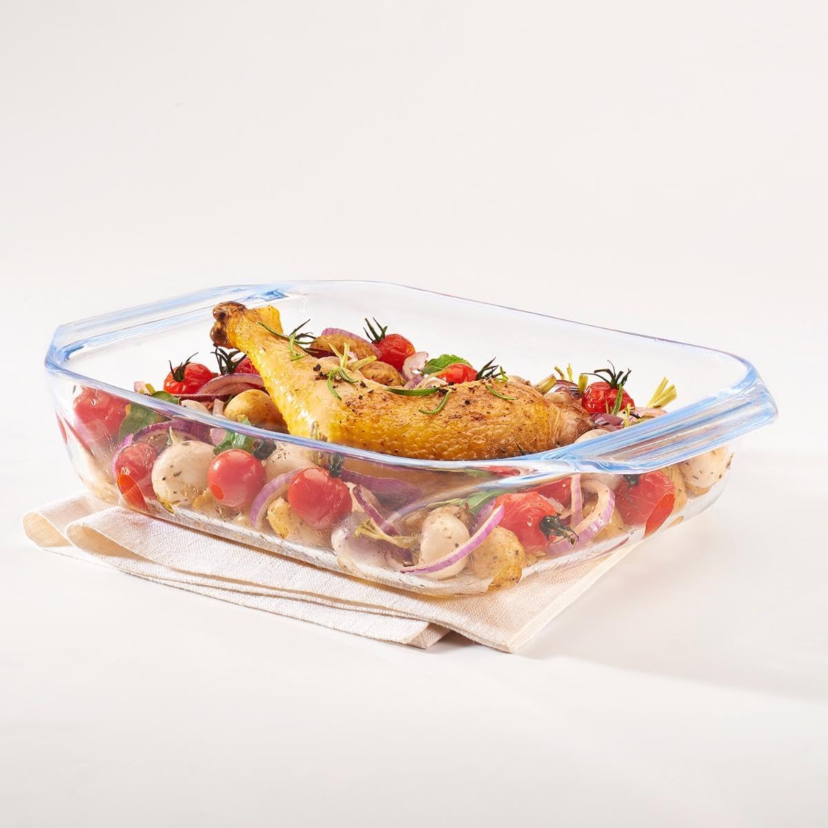 תבנית פיירקס מלבנית עם ידיות 39X25 ס"מ - Pyrex