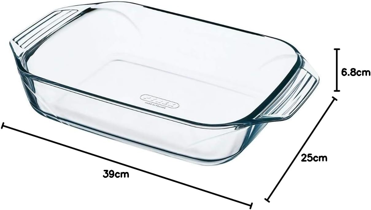 תבנית פיירקס מלבנית עם ידיות 39X25 ס"מ - Pyrex