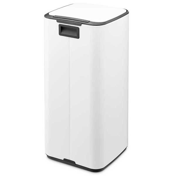פח אשפה למטבח פדל מרובע 30 ליטר לבן - Brabantia