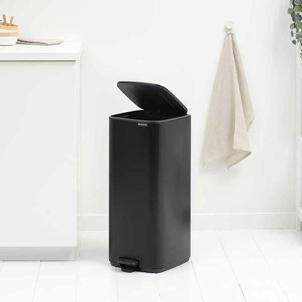 פח אשפה למטבח פדל מרובע 30 ליטר  - Brabantia