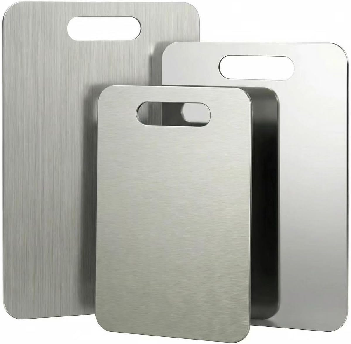 סט 3 לוחות חיתוך נירוסטה 